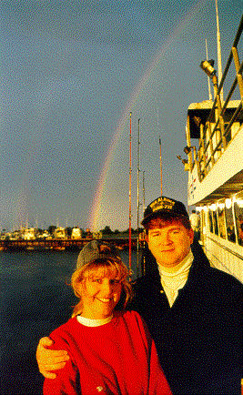 Rainbow!  Nancy and John